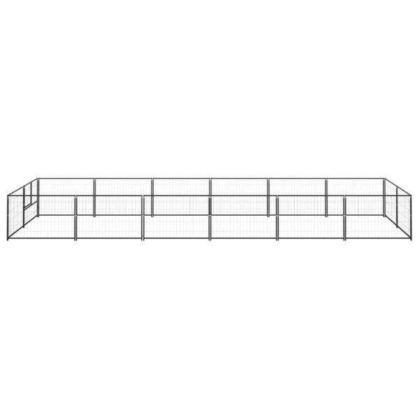 Canil para cães 12 m² aço preto - Image 2