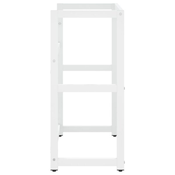 Estrutura p/ lavatório casa de banho ferro 59x38x83 cm branco - Image 3