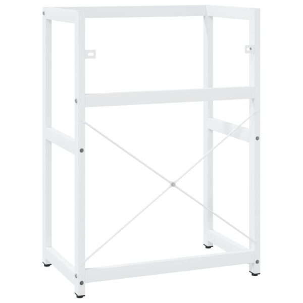 Estrutura p/ lavatório casa de banho ferro 59x38x83 cm branco - Image 4