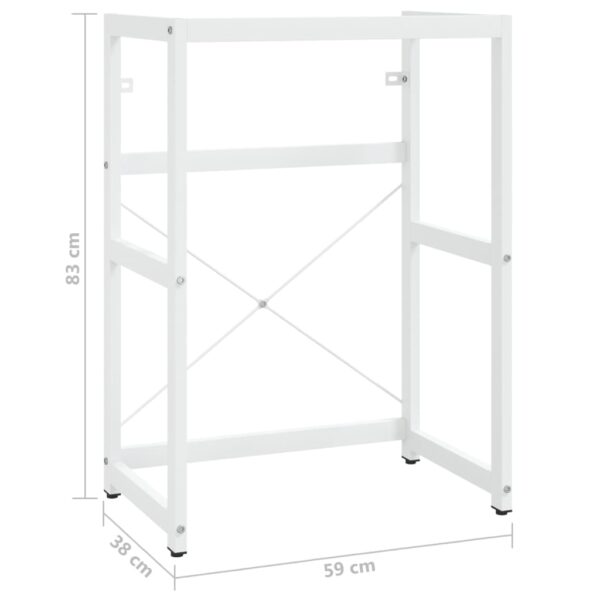 Estrutura p/ lavatório casa de banho ferro 59x38x83 cm branco - Image 6