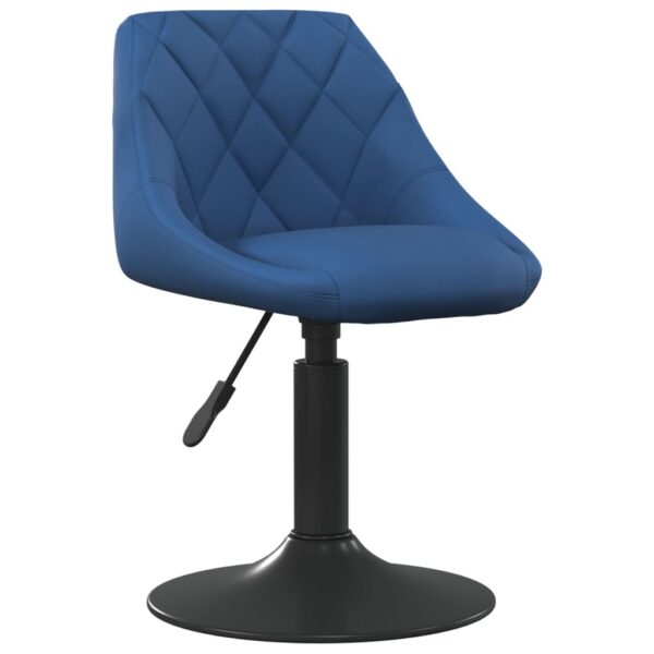 Cadeiras de jantar giratórias 4 pcs veludo azul - Image 2