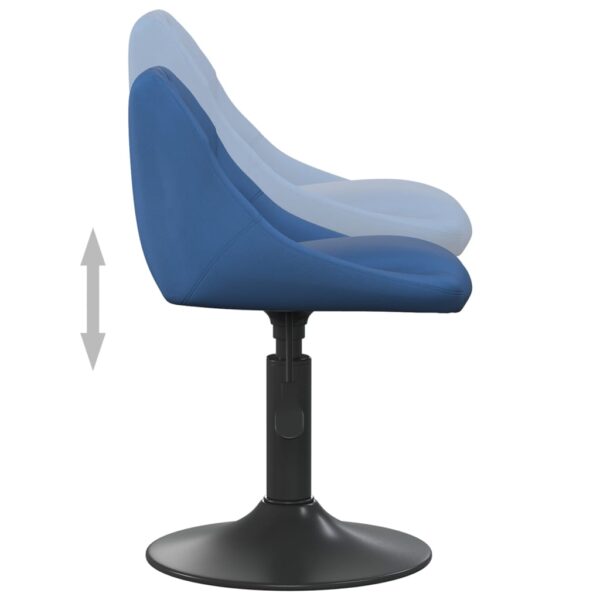 Cadeiras de jantar giratórias 4 pcs veludo azul - Image 6