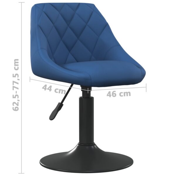 Cadeiras de jantar giratórias 4 pcs veludo azul - Image 8