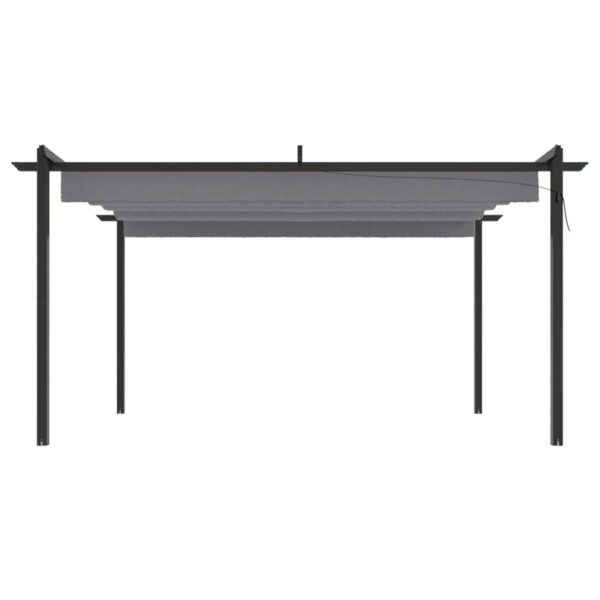 Gazebo de jardim com telhado retrátil 4x3 m antracite - Image 2