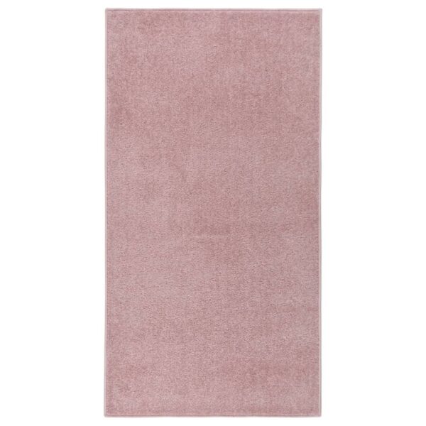 Tapete de pelo curto 80x150 cm rosa