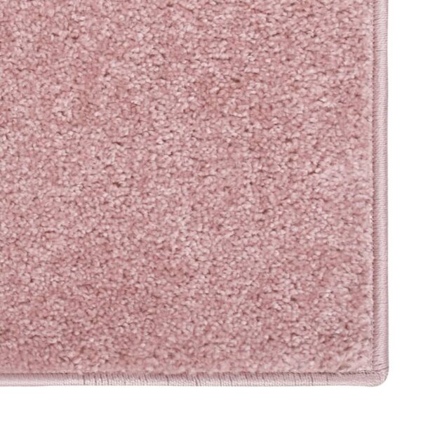Tapete de pelo curto 80x150 cm rosa - Image 4