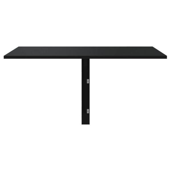 Mesa de parede dobrável 100x60x56 cm derivados de madeira preto - Image 2