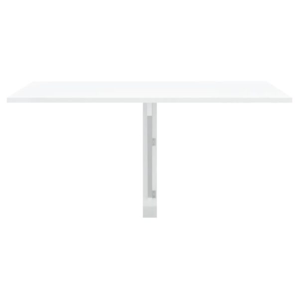Mesa de parede dobrável derivados de madeira branco brilhante - Image 2