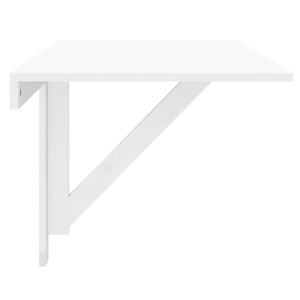 Mesa de parede dobrável derivados de madeira branco brilhante - Image 3