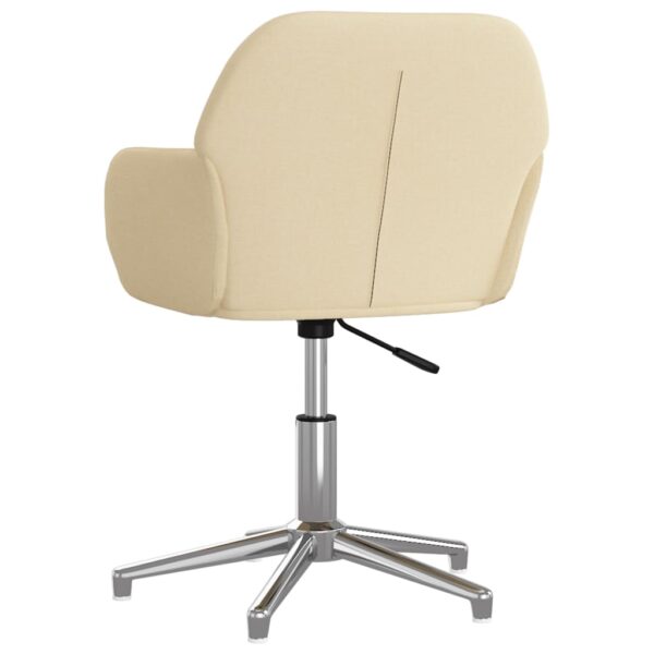 Cadeiras de jantar giratórias 2 pcs tecido cor creme - Image 5