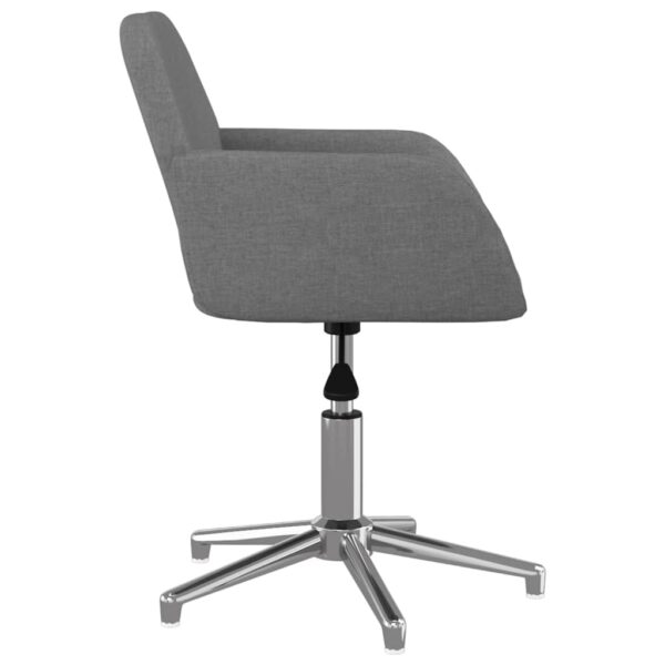 Cadeiras de jantar giratórias 2 pcs tecido cinzento-claro - Image 4