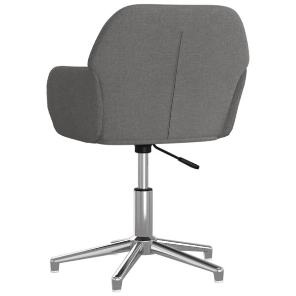 Cadeiras de jantar giratórias 2 pcs tecido cinzento-claro - Image 5