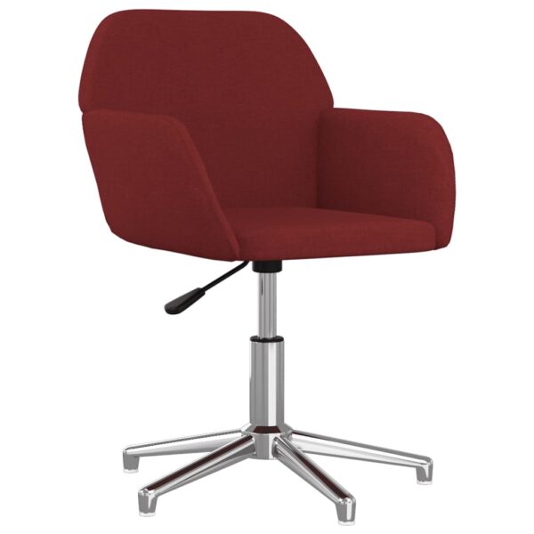 Cadeiras de jantar giratórias 2 pcs tecido vermelho tinto - Image 2