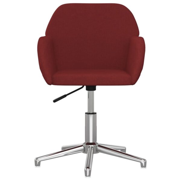 Cadeiras de jantar giratórias 2 pcs tecido vermelho tinto - Image 3