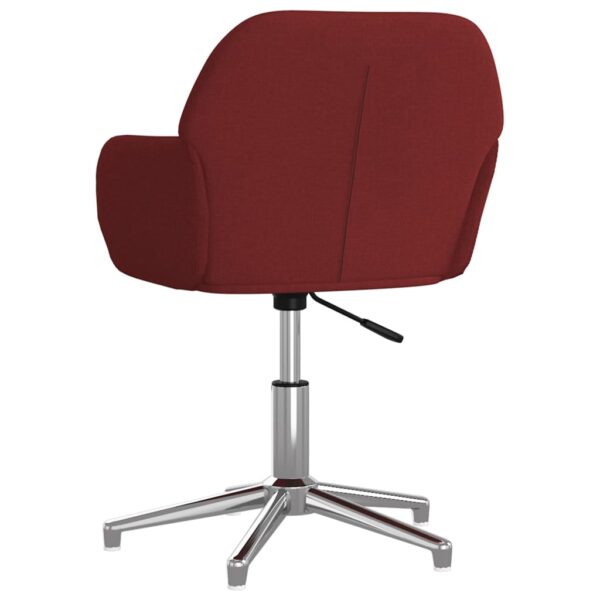 Cadeiras de jantar giratórias 2 pcs tecido vermelho tinto - Image 5