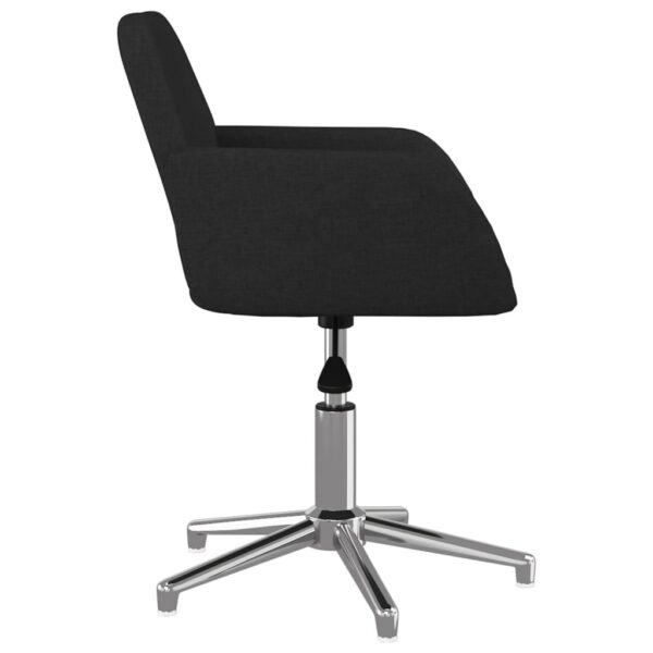 Cadeiras de jantar giratórias 2 pcs tecido preto - Image 4