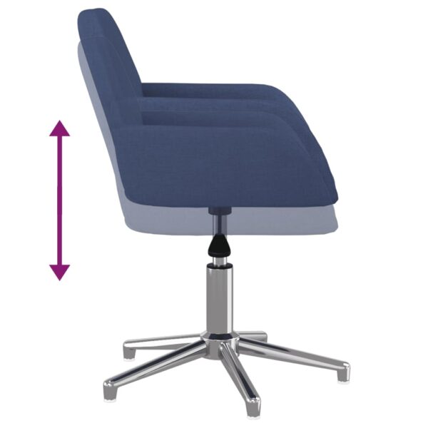 Cadeiras de jantar giratórias 2 pcs tecido azul - Image 7
