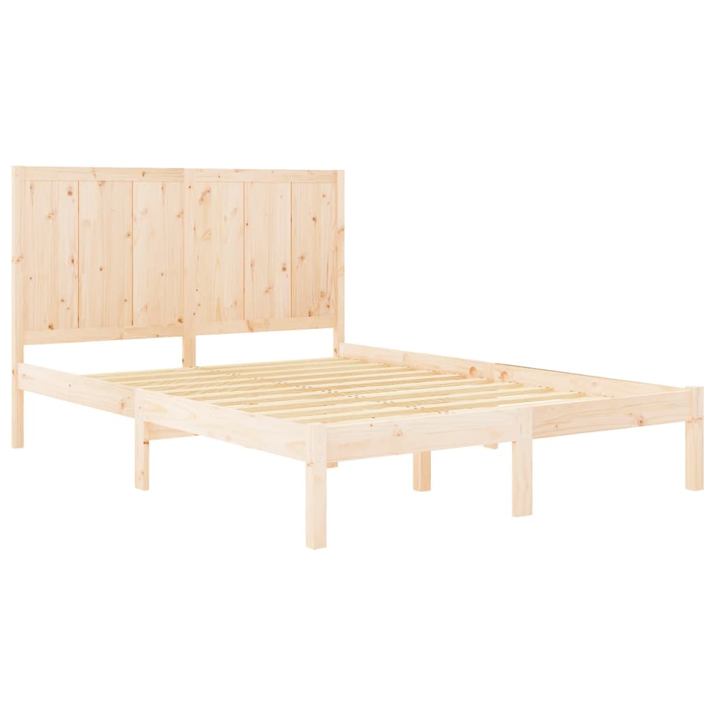 Cama sem colchão 120x200 cm madeira de pinho maciça - Image 3