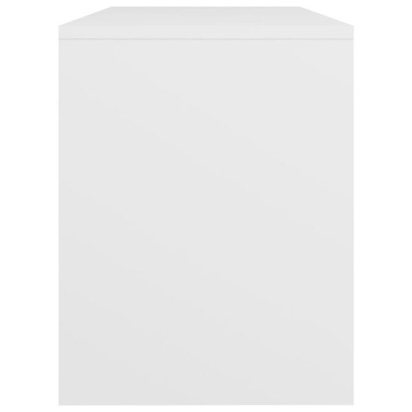Banco de toucador 70x35x45 cm derivados de madeira branco - Image 4