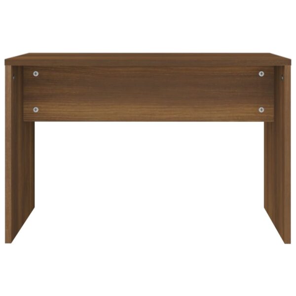 Banco toucador 70x35x45 cm derivados madeira carvalho castanho - Image 3