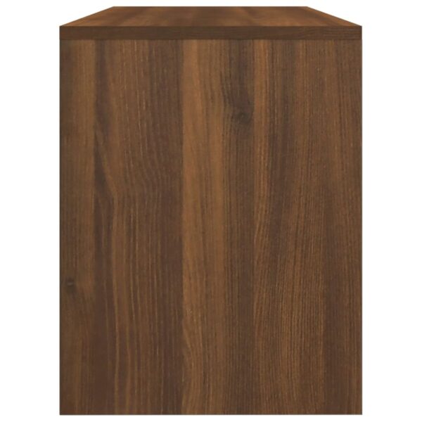 Banco toucador 70x35x45 cm derivados madeira carvalho castanho - Image 4