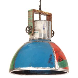 Candeeiro suspenso industrial redondo 25W 40 cm E27 multicor