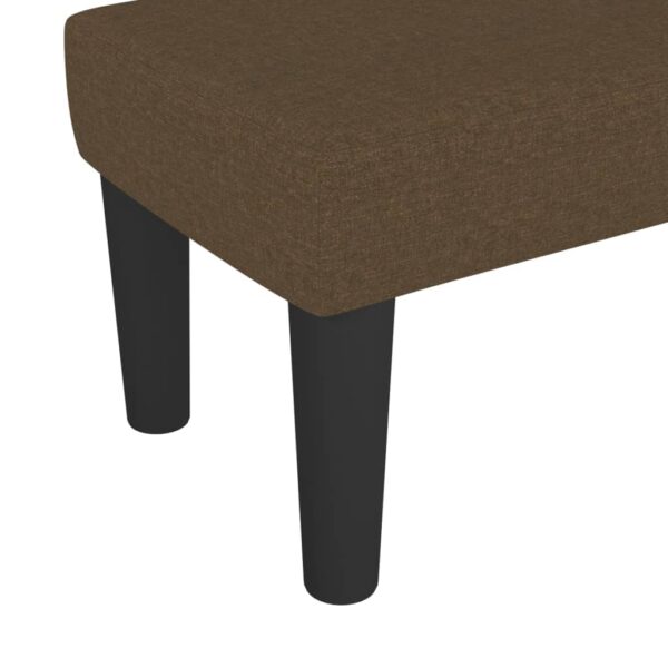 Banco 70x30x30 cm tecido castanho-escuro - Image 4