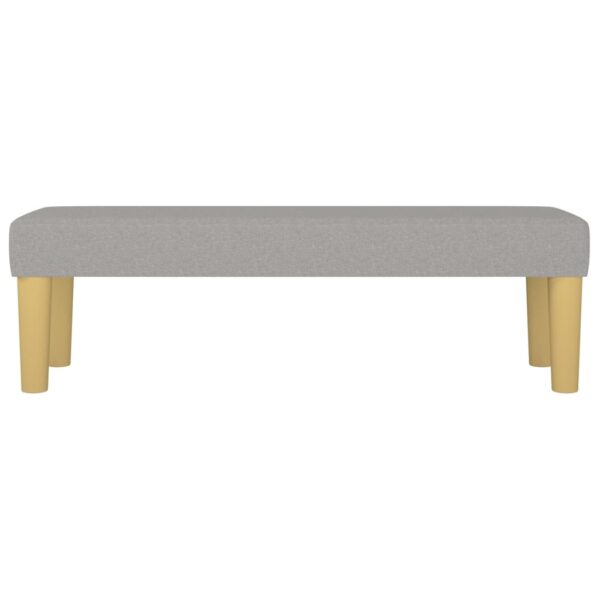 Banco 100x30x30 cm tecido cinza-claro - Image 2