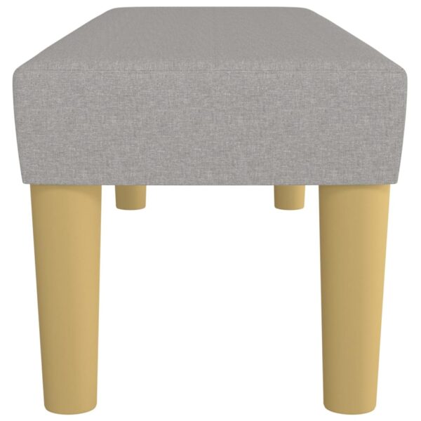 Banco 100x30x30 cm tecido cinza-claro - Image 3
