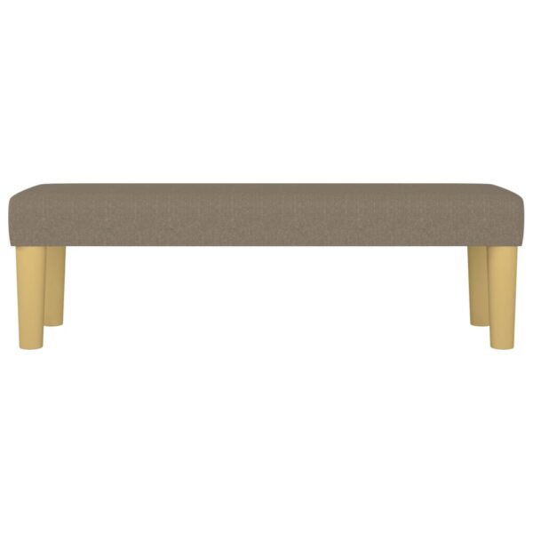 Banco 100x30x30 cm tecido castanho-acinzentado - Image 2