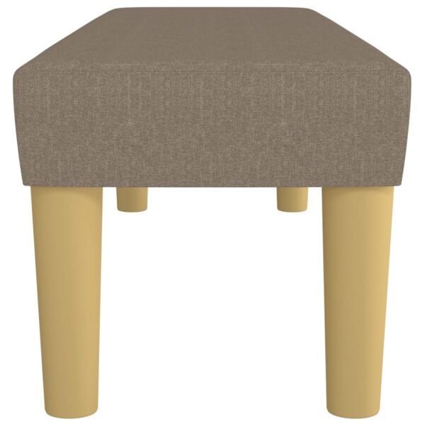 Banco 100x30x30 cm tecido castanho-acinzentado - Image 3