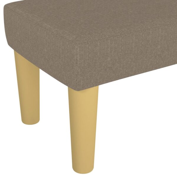 Banco 100x30x30 cm tecido castanho-acinzentado - Image 4