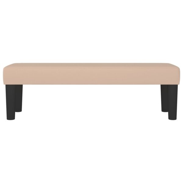 Banco 100x30x30 cm couro artificial cappuccino - Image 2