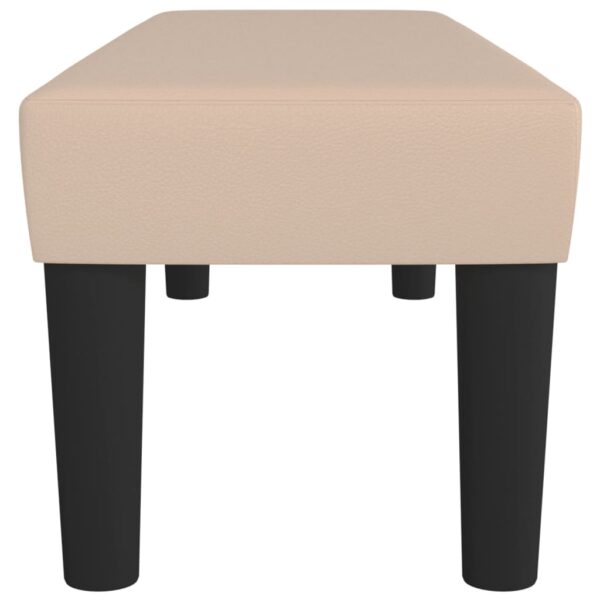 Banco 100x30x30 cm couro artificial cappuccino - Image 3