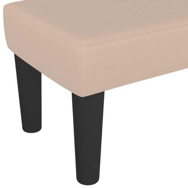 Banco 100x30x30 cm couro artificial cappuccino - Image 4