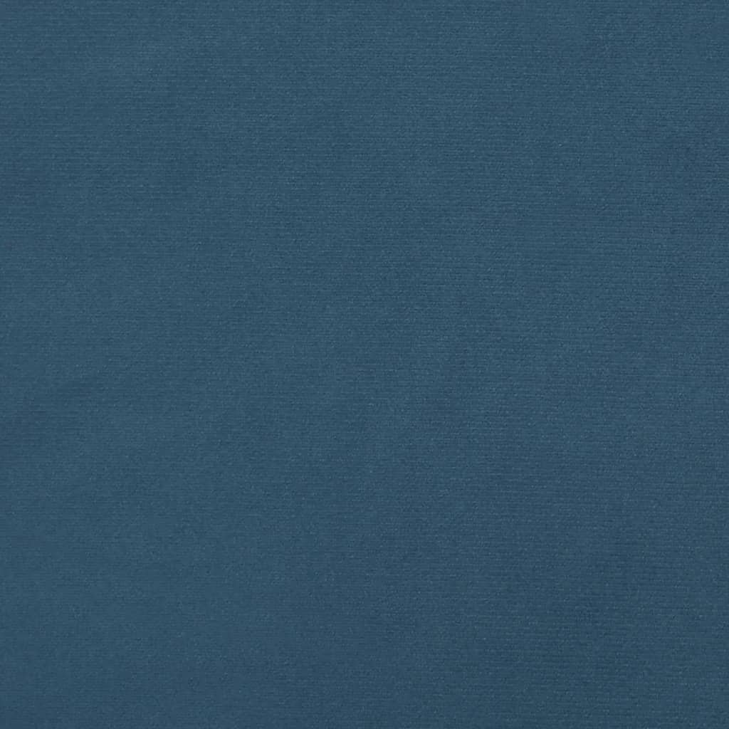 Colchão de molas ensacadas 90x190x20 cm veludo azul-escuro - Image 5