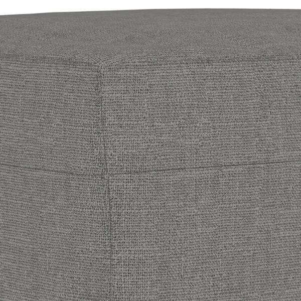 Banco 70x35x41 cm tecido cinzento-escuro - Image 4