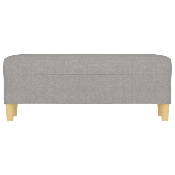 Banco 100x35x41 cm tecido cinza-claro - Image 2