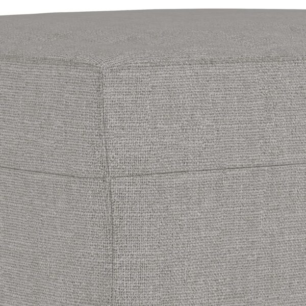 Banco 100x35x41 cm tecido cinza-claro - Image 4