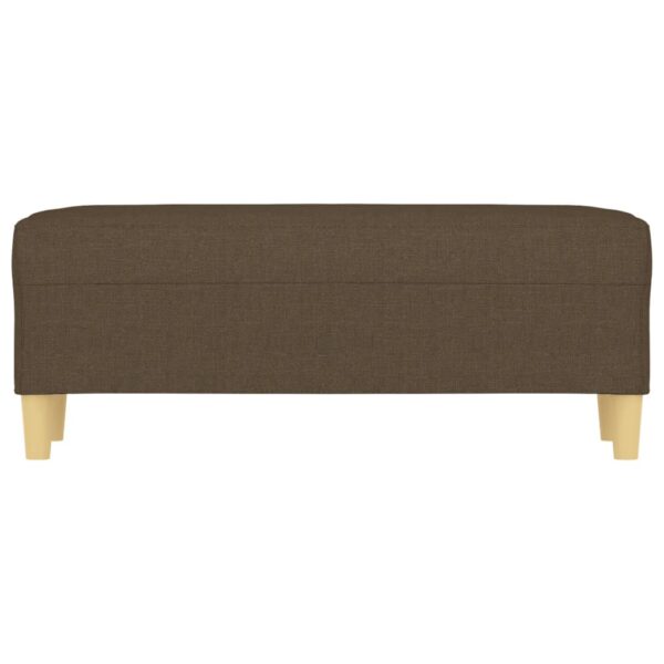 Banco 100x35x41 cm tecido castanho - Image 2