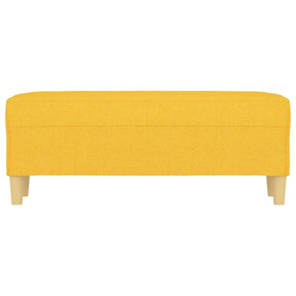 Banco 100x35x41 cm tecido amarelo-claro - Image 2