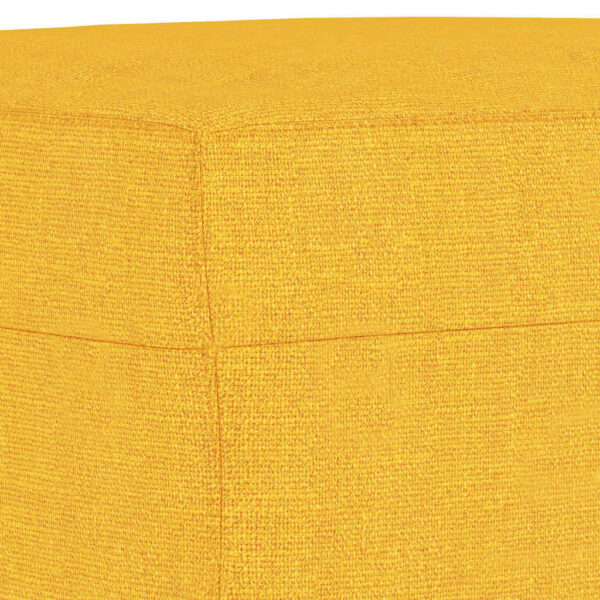 Banco 100x35x41 cm tecido amarelo-claro - Image 4