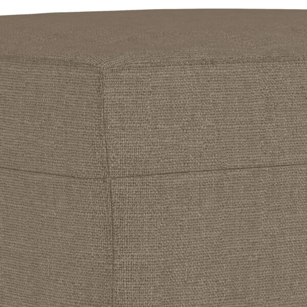 Banco 100x35x41 cm tecido cinza-acastanhado - Image 4