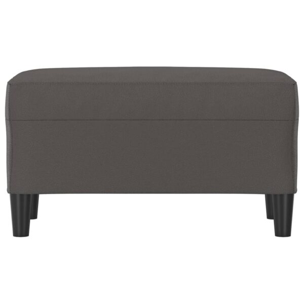 Banco 70x35x41 cm couro artificial cinza - Image 2