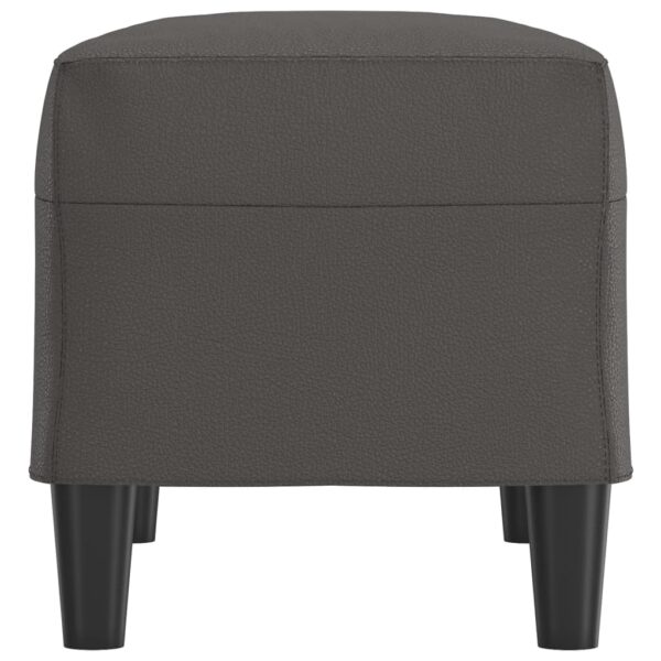 Banco 70x35x41 cm couro artificial cinza - Image 3