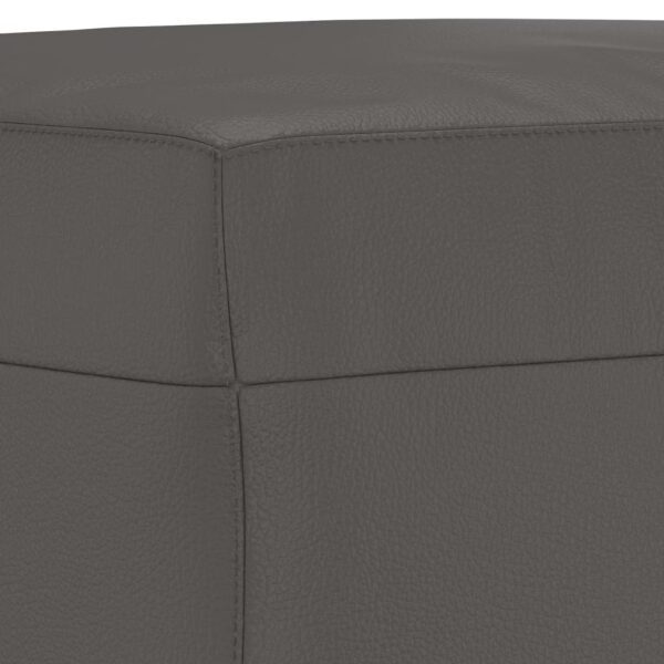 Banco 70x35x41 cm couro artificial cinza - Image 4