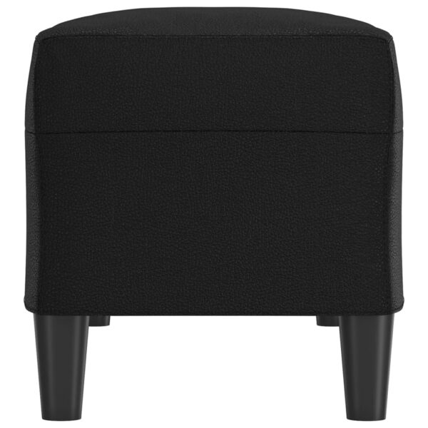 Banco 100x35x41 cm couro artificial preto - Image 3