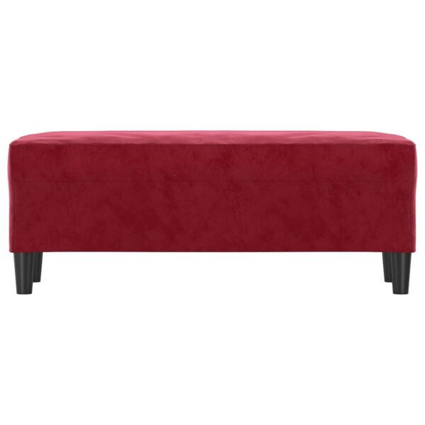 Banco 100x35x41 cm veludo vermelho tinto - Image 2