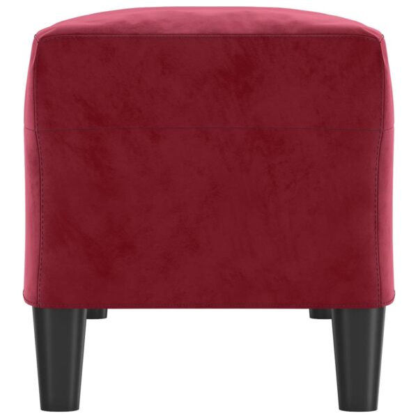 Banco 100x35x41 cm veludo vermelho tinto - Image 3