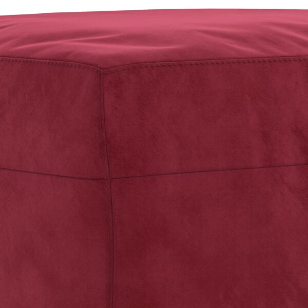 Banco 100x35x41 cm veludo vermelho tinto - Image 4